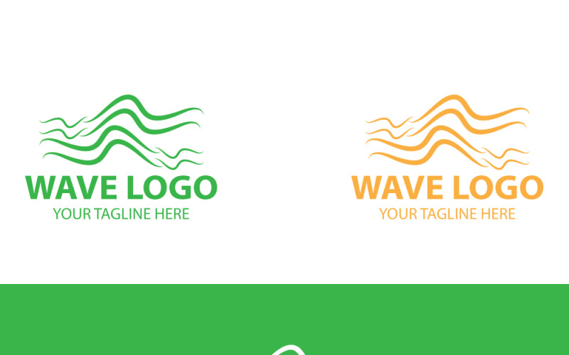 Wave Logo Design Dynamic & Flowing Branding for Modern Businesses Logo Template