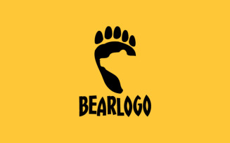 Bear Paw Logo, Bear Logo Template