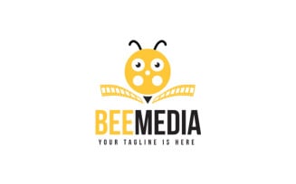 Bee Media Logo, Bee Logo Template