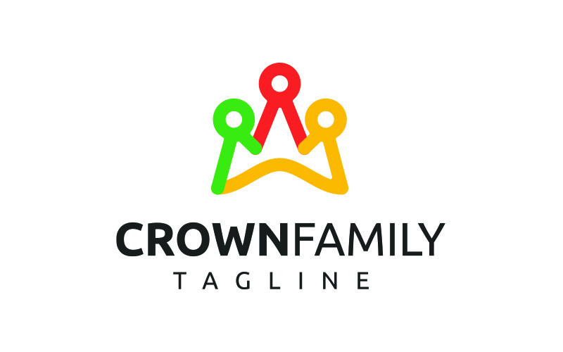 Crown Family Logo, Crown Logo, Family Logo Logo Template