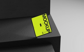 Modern Floating Tablet Mockup on Dark Concrete