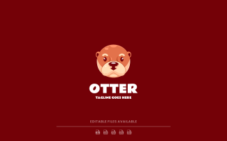 Otter Simple Mascot Logo 3
