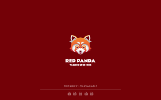 Red Panda Simple Mascot Logo 35