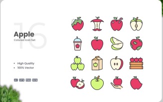 16 Apple Color Icon Collection
