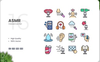 16 ASMR Color Icon Collection