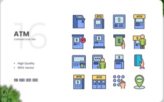 16 ATM Color Icon Collection