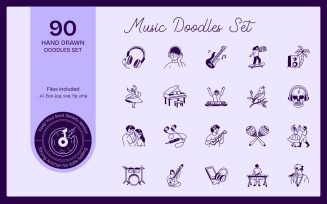 Modern Music Doodles Set