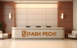Office inside reception mockup