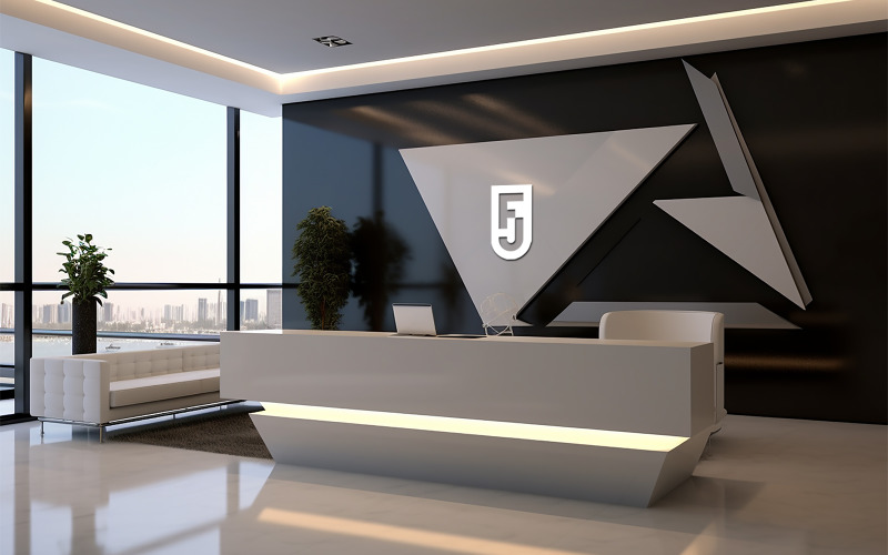 Reception wall mockup design Product Mockup