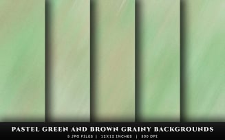 Pastel Green and Brown Grainy Texture Backgrounds