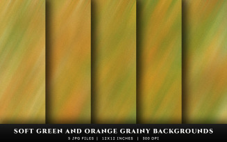 Soft Green and Orange Grainy Texture Backgrounds