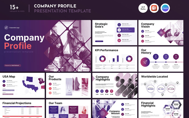 Business Company Profile Presentation Template PowerPoint Template