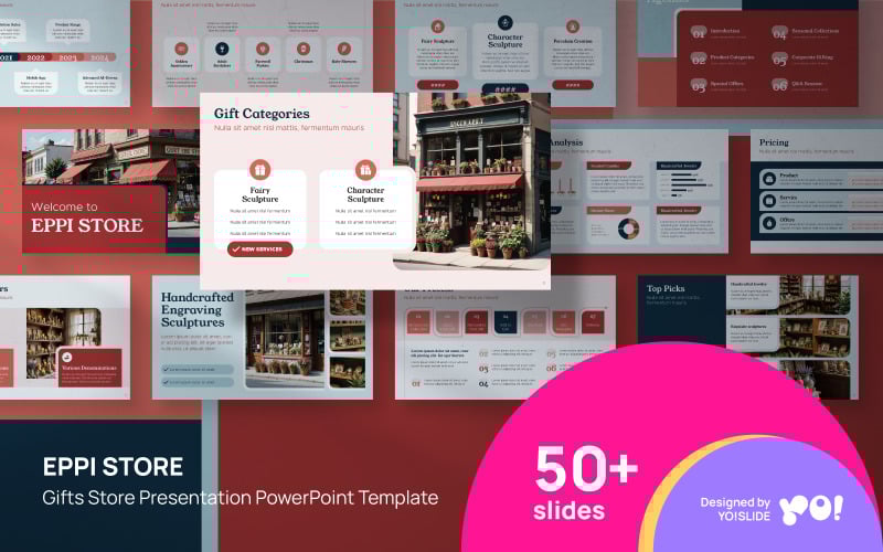 EPPI STORE Gifts Store Presentation PowerPoint Template