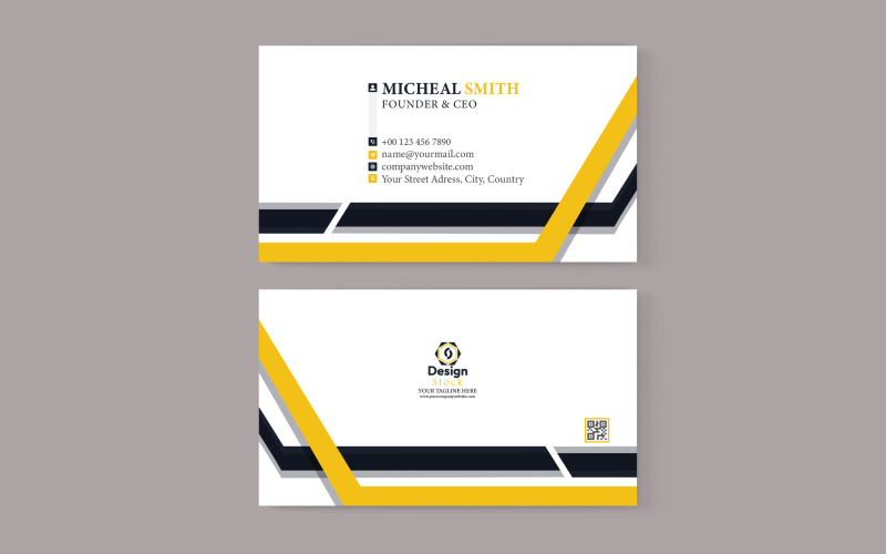 Modern Minimal Business Card Design. Corporate Identity