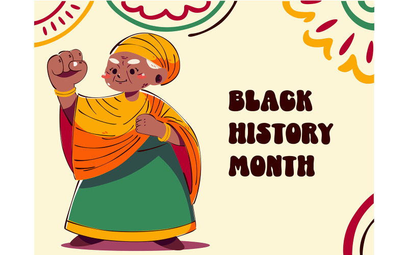 Black History Month Background Illustration