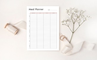Canva and MS Word Meal Planner Design Template