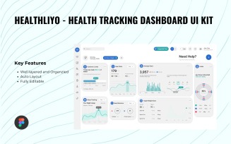 Healthliyo - Health Tracking Dashboard UI Kit