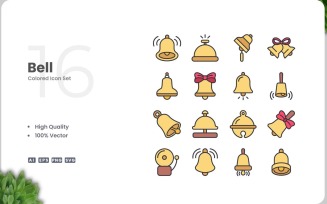 16 Bell Color Icon Collection