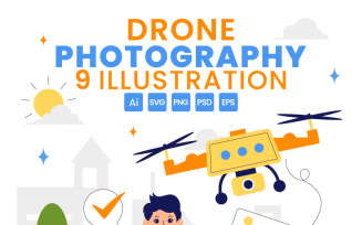9 Aerial Drone Photography Illustration