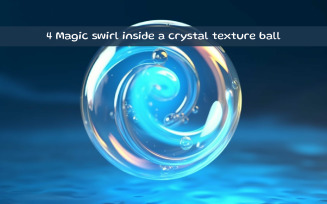 Magic swirl inside a crystal texture ball