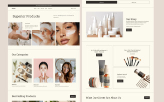 Skincare website Landing Page Design