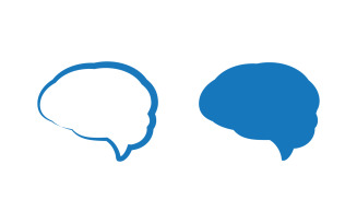 Brain Health Medical icon logo illustration template vector v.2