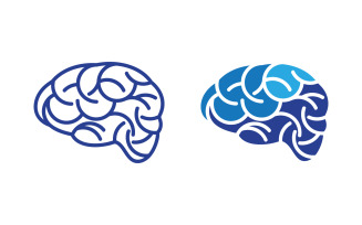 Brain Health Medical icon logo illustration template vector v.3