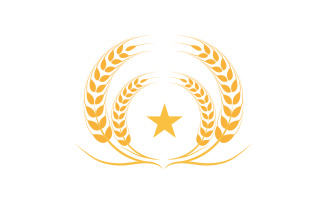 Farm wheat rice vector icon illustration design template v.11