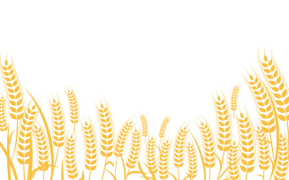 Farm wheat rice vector icon illustration design template v.31