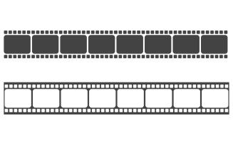 Filmstrip video cinema icon Logo design illustration v.3