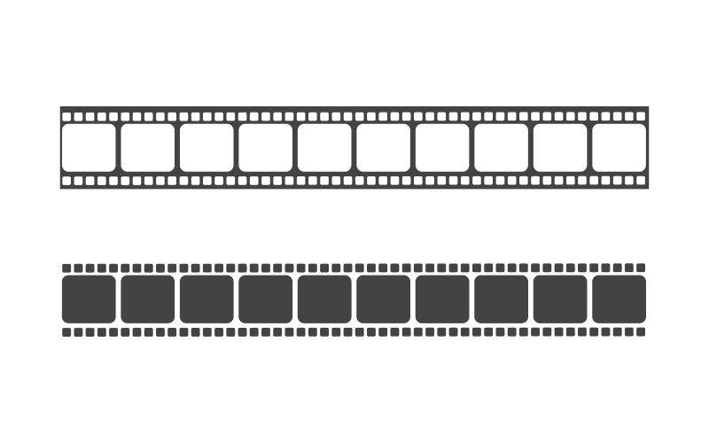 Filmstrip video cinema icon Logo design illustration v.5 Illustration