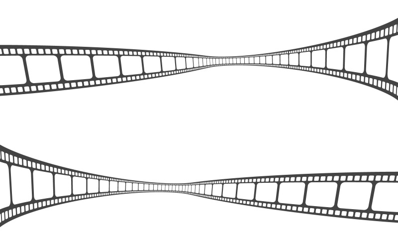 Filmstrip video cinema icon Logo design illustration v.7 Illustration