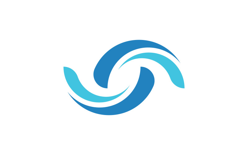 Water wave Sport swimming Vector Logo design Template v.2 Illustration