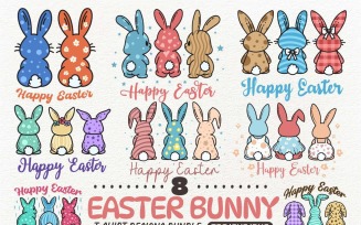 Easter Bunny T-shirt Designs Bundle