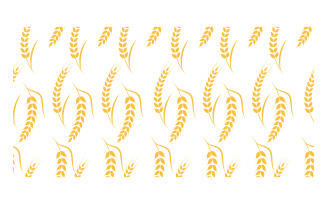 Farm wheat rice vector icon illustration design template v.33