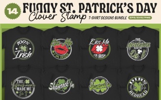 Funny St. Patrick's Days T-shirt Designs Bundle