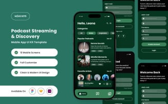 iHeartRadio - Clean Podcast App UI Kit