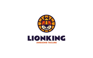Lion King Simple Mascot Logo 2