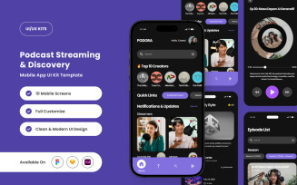 Podora - Minimal Podcast App UI