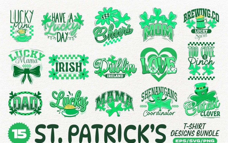 St. Patrick's T-shirt Designs Bundle
