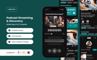 WhisPod - Podcast Streaming App UI Kit