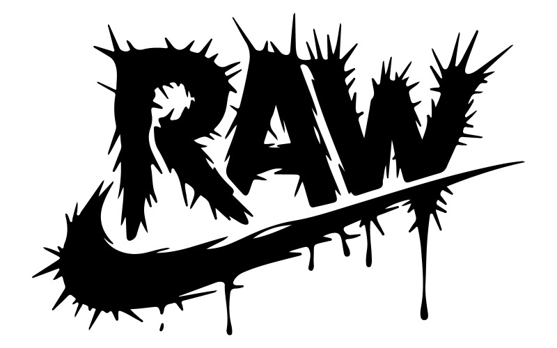 A logo for a clothing brand RAW Illustration