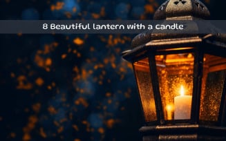 Beautiful lantern with a candle