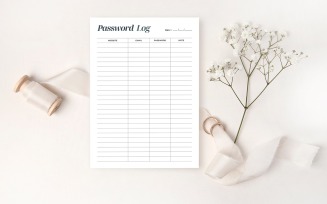 Canva and MS Word Password Log