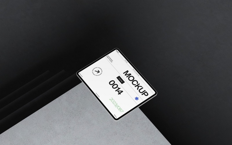 Floating Tablet Device Mockup Template Product Mockup