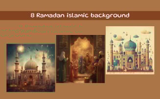 Ramadan islamic background AI image