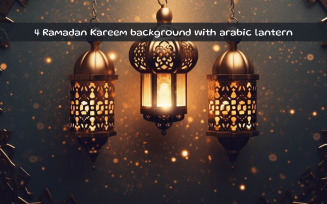 Ramadan Kareem background with arabic lantern