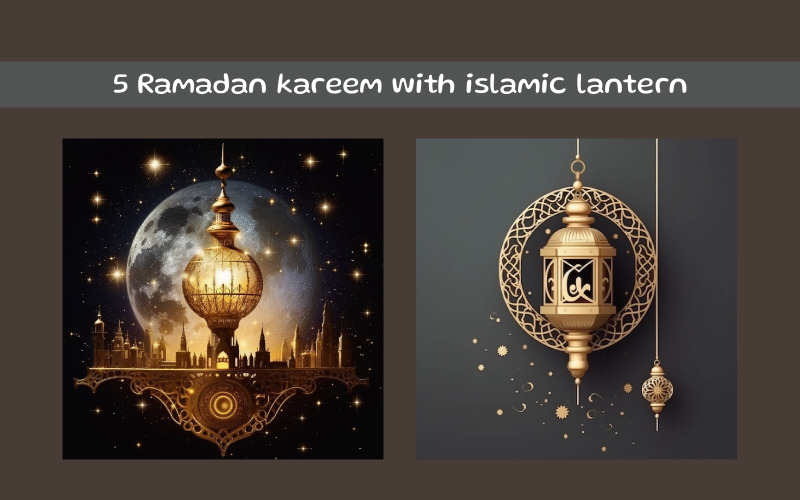 Ramadan kareem with islamic lantern Background