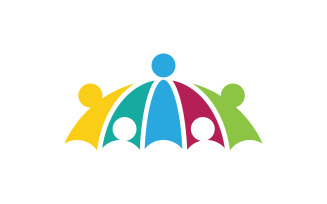 Safe care social community Logo design template v.1