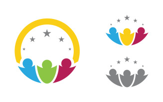 Safe care social community Logo design template v.8